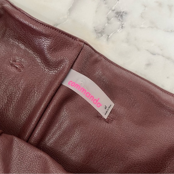 Commando Faux Leather Paper Bag Pants Oxblood Size XL - Picture 9 of 10